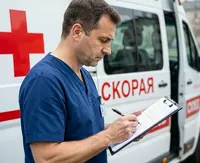 врач заполняет медицинские документы